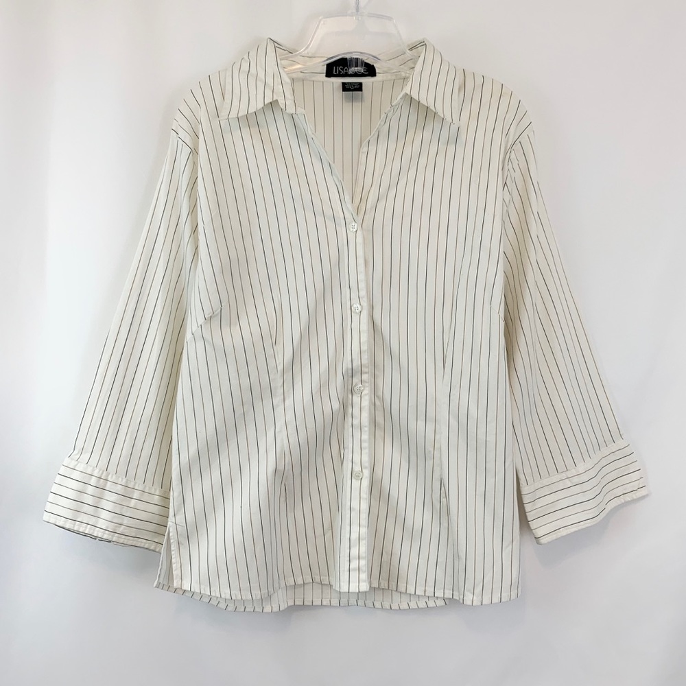 Lisa.Dee Buttoned striped top